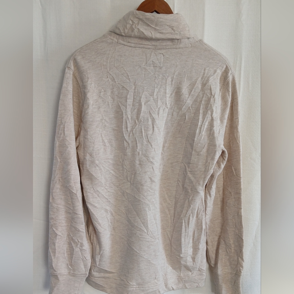 Beige Button-Up Fleece Cardigan - Picture 4 of 4